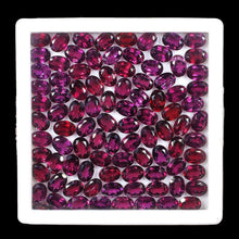 Load image into Gallery viewer, Natural Rhodolite Garnet Loose Untreated Gemstones Lot 20 Pcs 6mm*4mm Oval Cut - Jalvi &amp; Co.