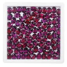 Load image into Gallery viewer, Natural Rhodolite Garnet Loose Untreated Gemstones Lot 20 Pcs 6mm*4mm Oval Cut - Jalvi &amp; Co.