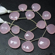 Load image into Gallery viewer, Natural Rose Chalcedony Faceted Heart Beads 15mm 21mm 10inches - Jalvi &amp; Co.