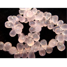 Load image into Gallery viewer, Natural Rose Quartz Faceted Tear Briolette Gemstone Loose Beads 7mm 9mm 25pc - Jalvi &amp; Co.