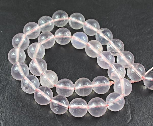 Natural Rose Quartz Smooth Round Ball Gemstone Loose Beads Strand 12mm 16