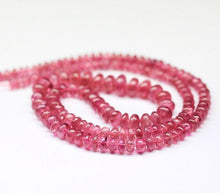 Load image into Gallery viewer, Natural Rubellite Pink Tourmaline Smooth Rondelle Loose Beads 9&quot; 3.5mm 7mm - Jalvi &amp; Co.