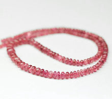 Load image into Gallery viewer, Natural Rubellite Pink Tourmaline Smooth Rondelle Loose Beads 9&quot; 3.5mm 7mm - Jalvi &amp; Co.