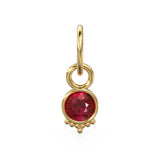 Natural Ruby Charm, 18k Solid Gold Charm, Handmade Gold Charm, Designer Charm Pendant, Charms Necklace, Ruby Charm