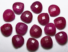 Load image into Gallery viewer, Natural Ruby, Side Drilled Faceted Heart Shape, Size 8mm 5 Match Pair - Jalvi &amp; Co.