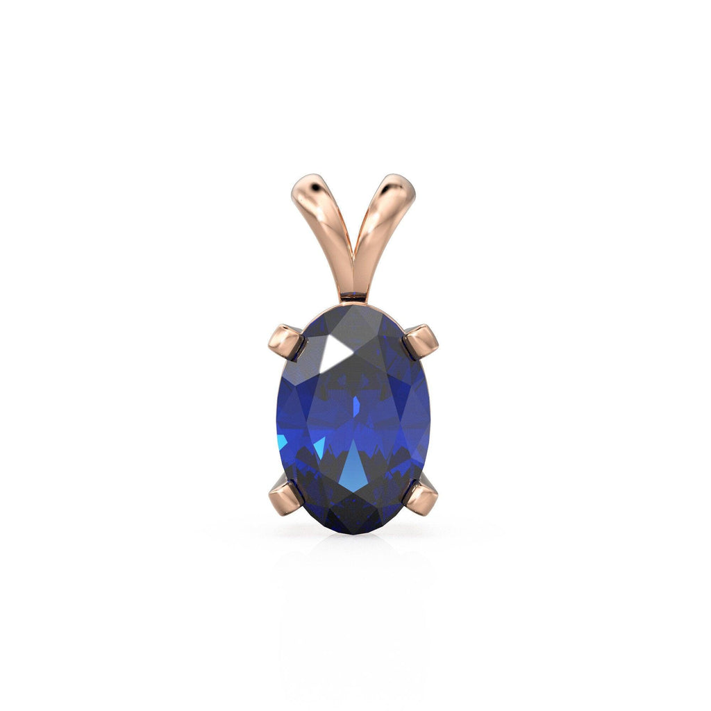 Natural Sapphire Charm, 18k Solid Gold Charm, Handmade Gold Charm, Blue Sapphire Gemstone Pendant Necklace, September Birthstone Charm - Jalvi & Co.