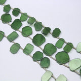 Natural Serpentine Oval Slice Gemstone Loose Beads Strand 10mm 11mm 8