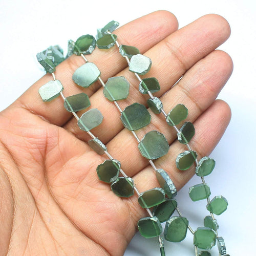 Natural Serpentine Oval Slice Gemstone Loose Beads Strand 10mm 11mm 8