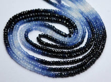 Load image into Gallery viewer, Natural Shaded Blue Sapphire Faceted Rondelle Loose Gemstone Beads 2.5-3 mm 16&quot; - Jalvi &amp; Co.