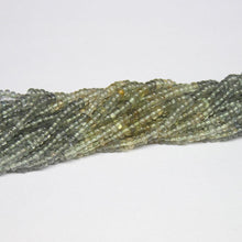 Load image into Gallery viewer, Natural Shaded Moss Aquamarine Smooth Loose Rondelle Beads Strand 3mm 3.5mm 13&quot; - Jalvi &amp; Co.