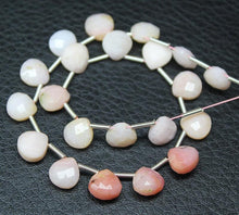 Load image into Gallery viewer, Natural Shaded Pink Opal Faceted Heart Loose Gemstone Beads Strand 8&quot; 7mm 8mm - Jalvi &amp; Co.