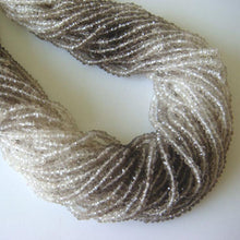Load image into Gallery viewer, Natural Shaded Smoky Quartz Faceted Rondelle Loose Gemstone Beads Strand 14" 4mm - Jalvi &amp; Co.