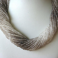 Load image into Gallery viewer, Natural Shaded Smoky Quartz Faceted Rondelle Loose Gemstone Beads Strand 14" 4mm - Jalvi &amp; Co.