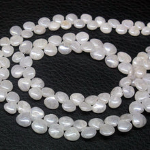 Load image into Gallery viewer, Natural Silverite Smooth Heart Polished Drop Briolette Beads Strand 5mm 7mm 8&quot; - Jalvi &amp; Co.