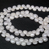 Natural Silverite Smooth Heart Polished Drop Briolette Beads Strand 5mm 7mm 8