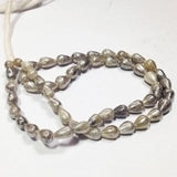 Natural Silverite Smooth Teardrop Briolette Gemstone Loose Beads Strand 8