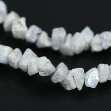 Load image into Gallery viewer, Natural Silverite White Tumble Nugget Uneven Rough Gemstone Beads 5mm 6mm 7&quot; - Jalvi &amp; Co.