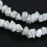 Natural Silverite White Tumble Nugget Uneven Rough Gemstone Beads 5mm 6mm 7