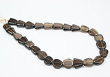 Natural Smoky Quartz Smooth Oval Uneven Craft Loose Spacer Beads 25mm 30mm 14