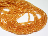 Natural Spessartine Orange Garnet Rondelle Faceted Beads Strand 13