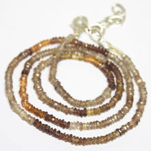 Load image into Gallery viewer, Natural Tundra Sapphire Faceted Rondelle Beads Necklace 2.5mm 19&quot; - Jalvi &amp; Co.