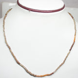 Natural Tundra Sapphire Faceted Rondelle Beads Necklace 2.5mm 20