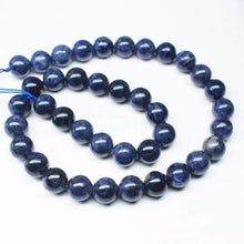 Load image into Gallery viewer, Natural Untreated Blue Sapphire Sphere Round Ball Smooth Beads Strand 8&quot; 8mm - Jalvi &amp; Co.
