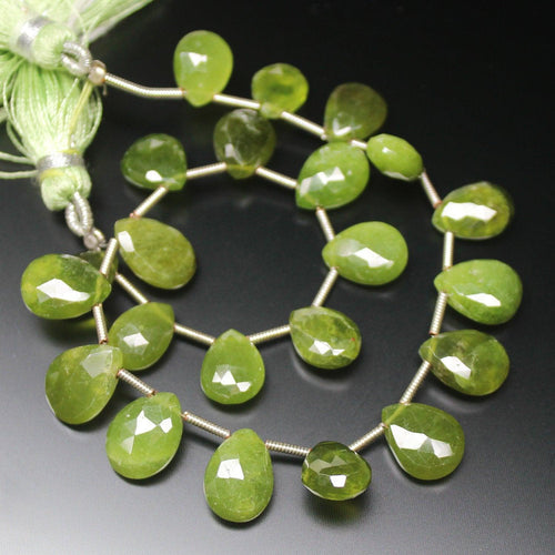 Natural Vessonite Faceted Pear Drops Gemstone Loose Beads Strand 10mm 12mm 4