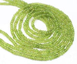 Natural Vessonite Green Garnet Smooth Loose Spacer Rondelle Beads Strand 14