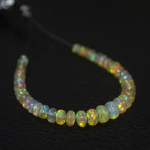 Load image into Gallery viewer, Natural Welo Fire Ethiopian Opal Smooth Rondelle Loose Gem Beads 4&quot; 3mm 5mm - Jalvi &amp; Co.