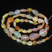 Load image into Gallery viewer, Natural Welo Fire Ethiopian Opal Smooth Tumble Gemstone Loose Beads 5mm 14mm 14&quot; - Jalvi &amp; Co.