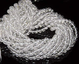 Natural White Crystal Quartz Smooth Round Beads 5mm 5.5mm 14inches