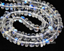 Load image into Gallery viewer, Natural White Rainbow Moonstone Smooth Rondelle Beads 3.5mm 10inches - Jalvi &amp; Co.