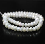 Natural White Silverite Faceted Rondelle Beads 8.5mm 11.5mm 16inches