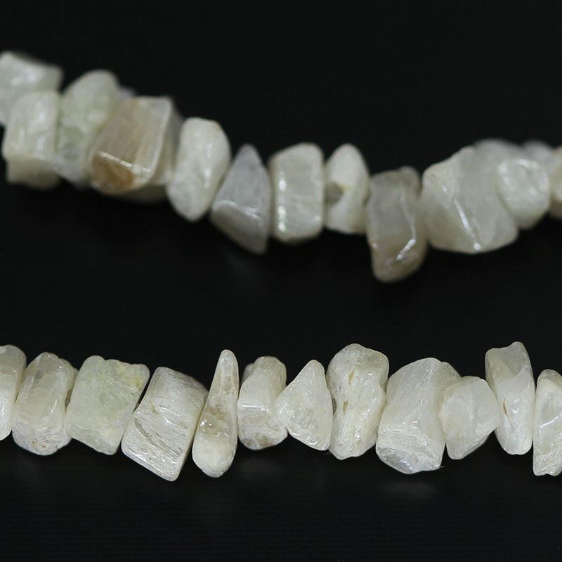 Natural White Silverite Nugget Uneven Gemstone Loose Spacer Beads Strand 8" 4mm - Jalvi & Co.