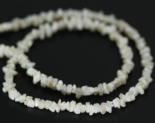 Natural White Silverite Nugget Uneven Gemstone Loose Spacer Beads Strand 8
