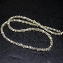 Load image into Gallery viewer, Natural White Zircon Faceted Rondelle Beads 4mm 5.5mm 16inches - Jalvi &amp; Co.