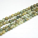 Natural Yellow Cats Eye Smooth Round Ball Loose Gemstone Beads Strand 13
