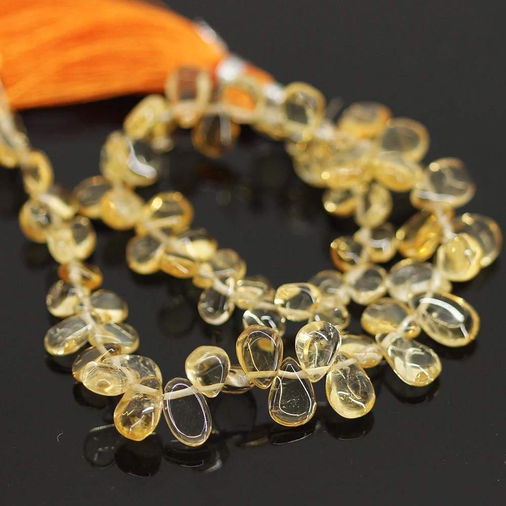 Natural Yellow Citrine Large Size Smooth Pear Drops Briolette Beads 9mm 18mm 7" - Jalvi & Co.