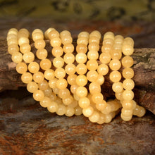 Load image into Gallery viewer, Natural Yellow Jade Smooth Round Beads 6mm 13inches - Jalvi &amp; Co.