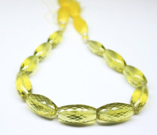 Natural Yellow Lemon Quartz Faceted Marquise Loose Beads Strand 21mm 12mm 4.5