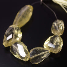 Load image into Gallery viewer, Natural Yellow Lemon Quartz Faceted Nugget Beads 18mm 29mm 6pc - Jalvi &amp; Co.