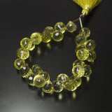 Natural Yellow Lemon Quartz Faceted Onion Beads 8mm 5inches