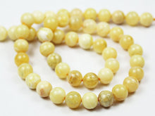 Load image into Gallery viewer, Natural Yellow Opal Smooth Ball Round Loose Gemstone Spacer Craft Beads 14&quot; 10mm - Jalvi &amp; Co.