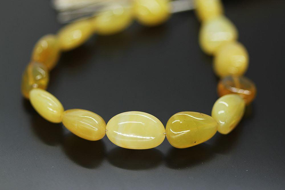 Natural Yellow Opal Smooth Tumble Nugget Loose Gemstone Craft Beads 4" 13mm 16mm - Jalvi & Co.