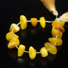 Load image into Gallery viewer, Natural Yellow Poland Baltic Amber Smooth Tumble Nugget Beads 14pc 12mm 15mm - Jalvi &amp; Co.