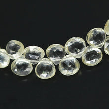 Load image into Gallery viewer, Natural Yellow Scapolite Faceted Heart Drop Beads 5mm 6.5mm 8inches - Jalvi &amp; Co.