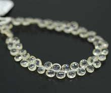 Load image into Gallery viewer, Natural Yellow Scapolite Faceted Heart Drop Beads 5mm 6.5mm 8inches - Jalvi &amp; Co.