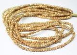 Natural Yellow Silverite Faceted Rondelle Beads 3mm 16inches