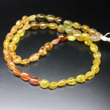 Natural Yellow Tourmaline Smooth Tumble Beads 9mm 10.5mm 15inches